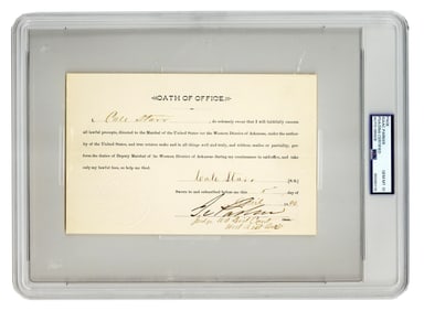 Hanging Judge Isaac Parker PSA GEM MT 10 Signed Deputy Marshal's Oath of Office
