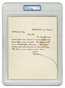 Thomas Edison Writes 1878 Autograph Letter Signed to Western Union President