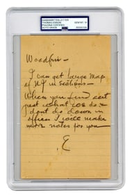 Thomas A. Edison PSA GEM MT 10 ALS Re: NJ Maps!