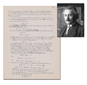Einstein AM on Unified Field Theory, Over 260 Words, With 18 Equations in His Hand! From His