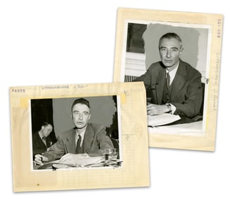 (2) J. Robert Oppenheimer Press Photographs at Atomic Energy Hearings, 1945 & 1954
