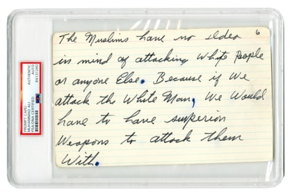 Muhammad Ali Important Statement: "The Muslims have no idea…of attacking white people," PSA