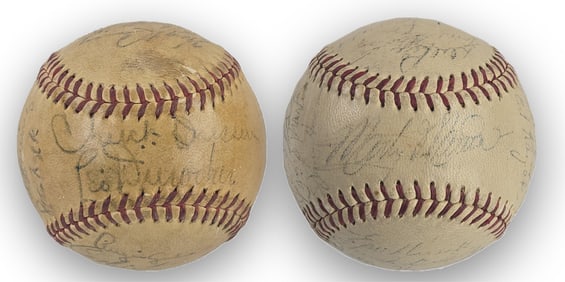 1946 Brooklyn Dodgers & 1950s St. Louis Cardinals Signed Baseballs