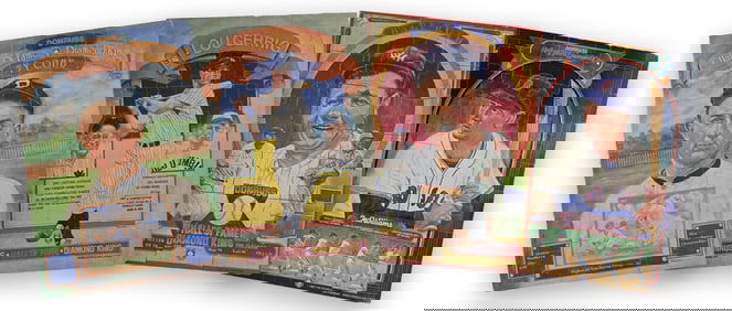 Four 80s Baseball Puzzles: Babe Ruth, Ted Williams, Lou Gehrig, Ty Cobb. Ex Forbes