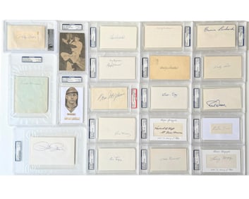 HOFers, Negro League Icons & MLB Legends! A Remarkable Collection of 20 Slabbed Signatures!