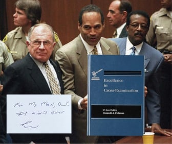 OJ Simpson Personally Owned Cross Exam. F. Lee Bailey Book, Crucial to his Trial! Sold to Benefit