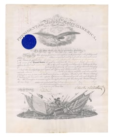 Chester Arthur Boldly Signed Military Appointment