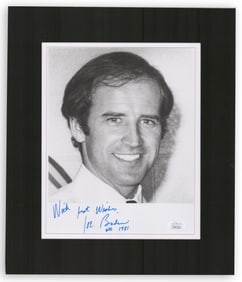 Joe Biden as Delaware Senator SP With JSA Certification