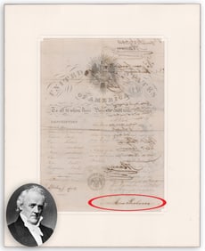 James Buchanan DS as Secretary of State, 1848 Passport