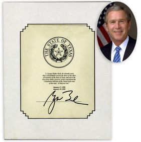 George Bush Signed Gov. of Texas Oath
