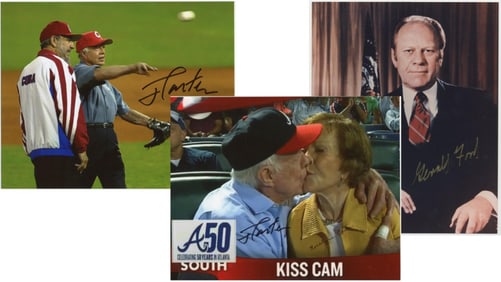 Jimmy Carter, Rosalynn Carter & Gerald Ford Signed Photos