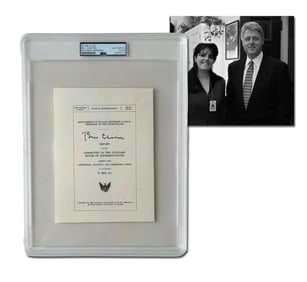 Bill Clinton Impeachment Signed House Report Typescript