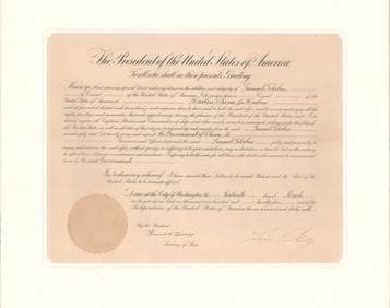 Calvin Coolidge Chinese Consul Appointment of Samuel Sokobin