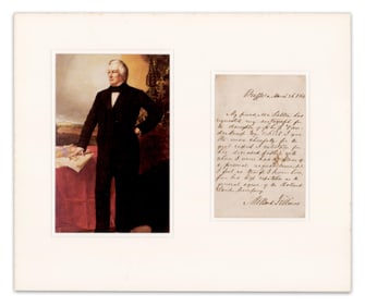 Millard Fillmore Civil War-Dated ALS Referencing Influential Agent in Dutch Land Syndicate