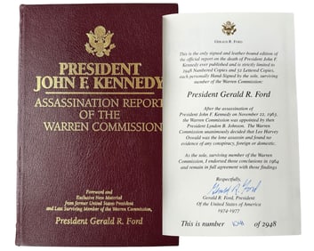 G. Ford Signed JFK: Assassination Report of the Warren Commission. A Rare Limited Edition Copy!