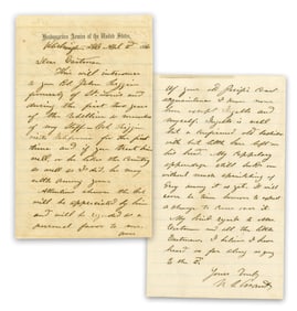 U.S. Grant Unique Postwar ALS on Turning Grey