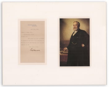 Benjamin Harrison TLS 1892 - The Year Before His Presidential Term Ended