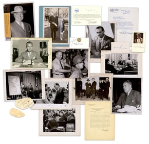 LBJ, Nixon, Truman & More! 50+ pc. Dealer's Lot of Political Signatures & Photos, Likely Type I