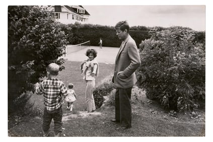 The Kennedys on Tennis Court in Hyannis, Gelatin Silver Print by Mark Shaw, Big!