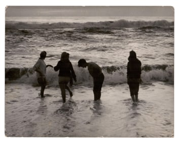 The Kennedys in Hyannis Surf, Gelatin Silver Print by Mark Shaw, Big!