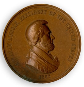 Abraham Lincoln Bronze 1862 Indian Peace Medal