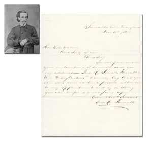 John H. Surratt, Accused Lincoln Assassination Conspirator, Signed 4x & War Dated, Unique!