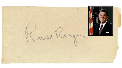 Ronald Reagan Clipped Signature