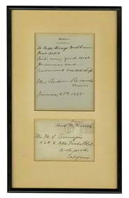 Edith Roosevelt Framed ALS & Signed Envelope From Sagamore Hill