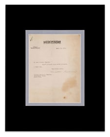 Theodore Roosevelt WWI-Dated TLS to Former Rough Rider