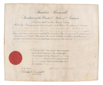 T. Roosevelt DS Appointing H.G. Ward as Circuit Judge