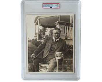 Iconic Theodore Roosevelt Original Underwood & Underwood Photograph PSA Encapsulated