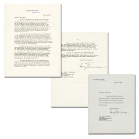 Harry Truman TLS on Creation of Air Policy Commission to Bring American Aviation Up to Date