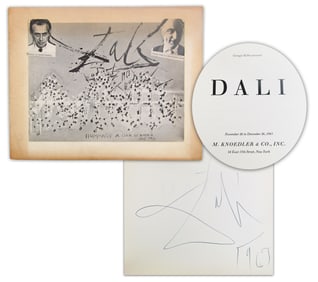 Salvador Dali Signed DNA-Inspired 1963 Knoedler & Co. Exhibition Catalogue
