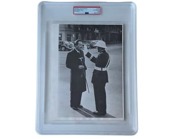 Salvador Dali “Police Stop” Press Photo PSA Type 1