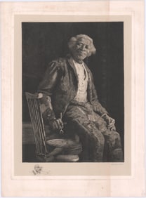 Thomas Hovenden 1885 "Dem Was Good Ole Days" Signed Etching