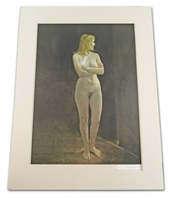 Andrew Wyeth Signed Ltd. Ed. Collotype, "The Virgin," Featuring Model Siri Erickson