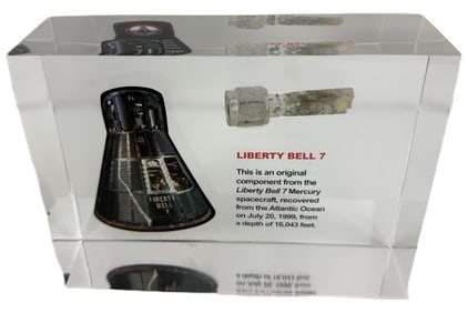 Liberty Bell 7 Mercury Component Encased in Lucite