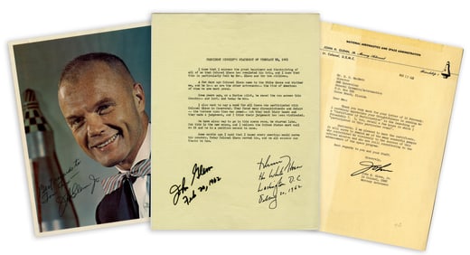 John Glenn Signed Important ALS "Friendship 7" Correspondence & Photograph Group