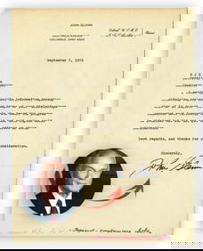 John Glenn TLS As Retired NASA Astronaut & Colonel