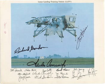 Fred Haise, Richard Gordon, Charles Conrad Signed Photo of LLTV