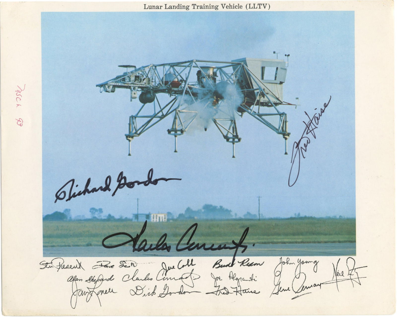 Fred Haise, Richard Gordon, Charles Conrad Signed Photo of LLTV (1 of 2)