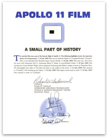 Apollo 11 Flown Piece of Film, Journeyed to the Moon with Armstrong & Aldrin! Ex: Collection of Dick