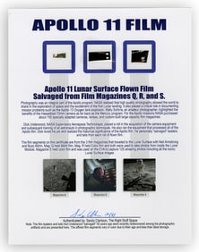 Three Apollo 11 Flown Film Artifacts, From the Dick Underwood Collection