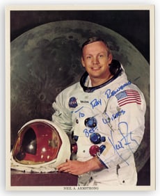 Neil Armstrong Signed Photo Posed in Space Suit, Pre-Cert Zarelli