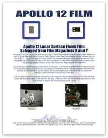 Apollo 12 Flown Film, Traveled to Moon with Conrad & Bean! Ex: Collection of Dick Underwood