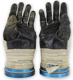 Pair of Soyuz Gloves Worn by Cosmonaut Vladimir Dzhanibeku