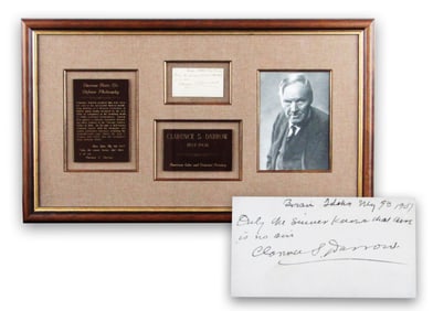 Clarence Darrow AQS: "Only the sinners know that there is no sin"