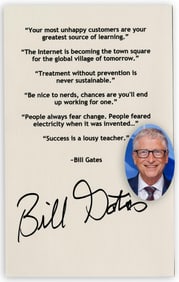 Bill Gates Signed Page of Quotes