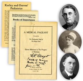 Mayo Clinic Pageant Program Signed by Charles H. Mayo, Edith G. Mayo & Charles W. Mayo