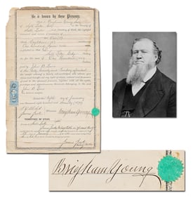 Brigham Young Signed Deed as President of the Mormon Church of Latter-Day Saints
